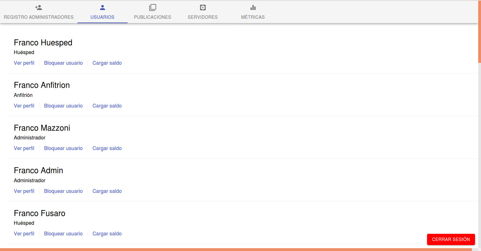 Backoffice Usuarios
